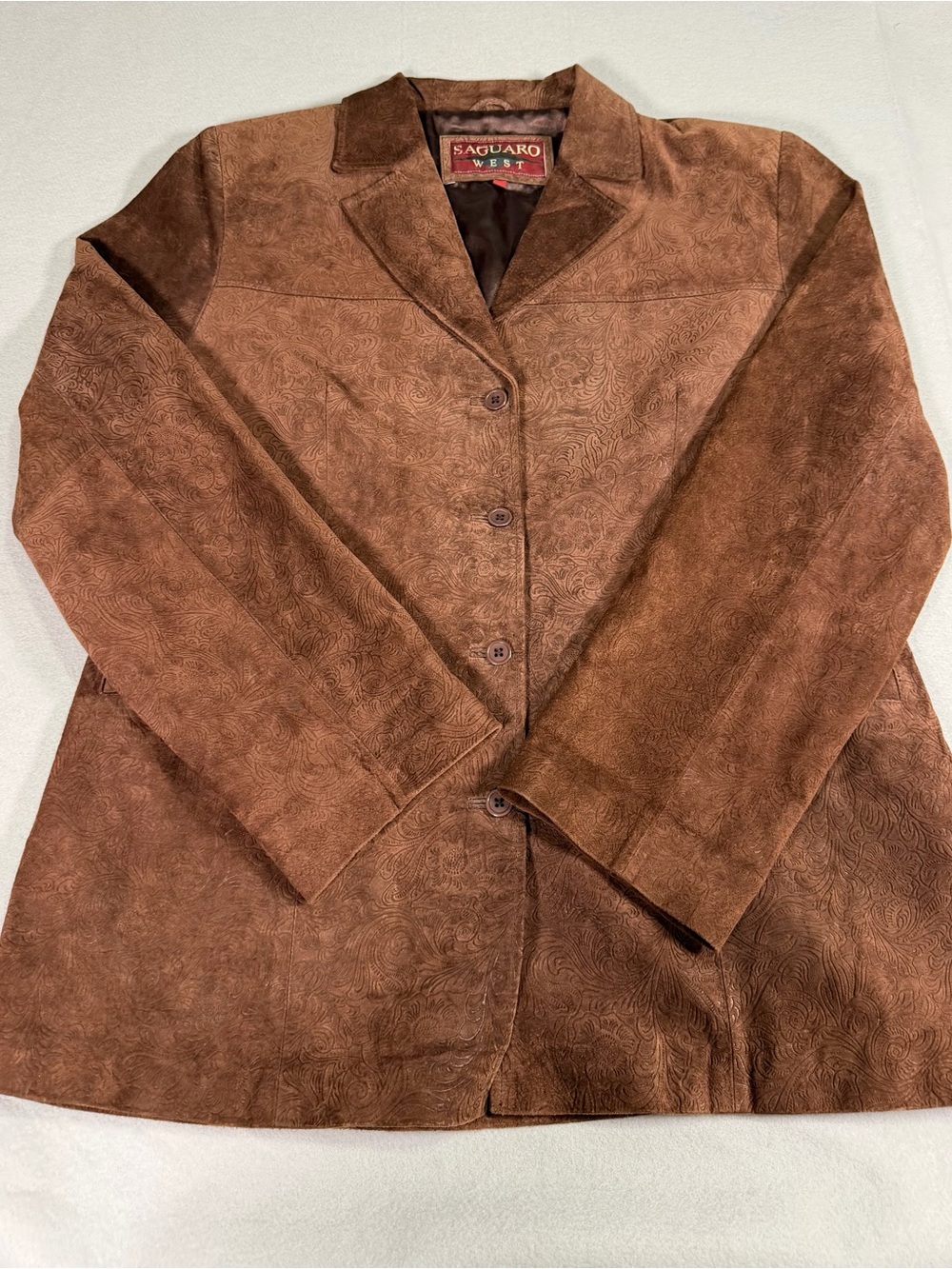 Saguaro West Women's Brown Suede Button-Front Jacket